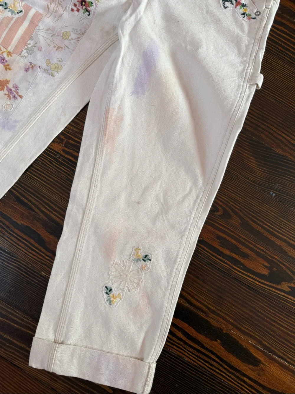 Free People Garden Embroidered Jeans